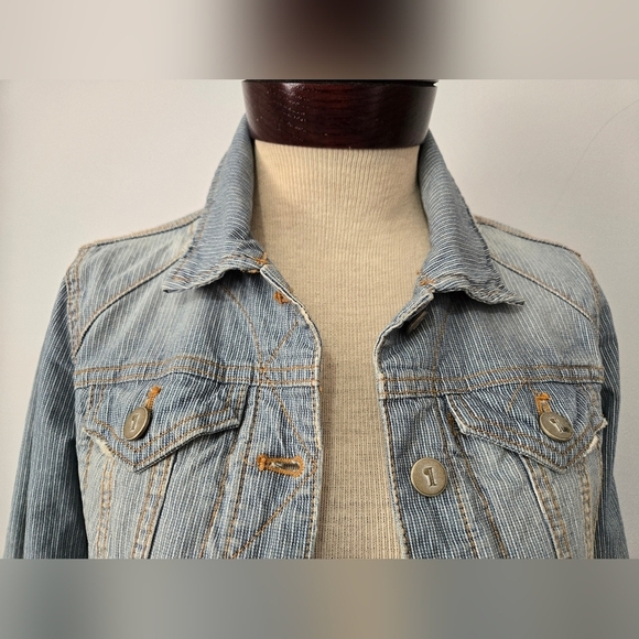 ANTHROPOLOGIE PILCRO AND THE LETTERPRESS Denim Railroad jacket. Size XS - Picture 4 of 13
